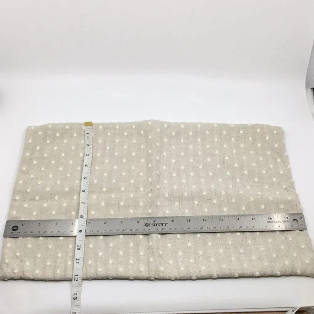 Linen & Ivory Loretta Swiss Dot Pillow Cover 12” x  18”